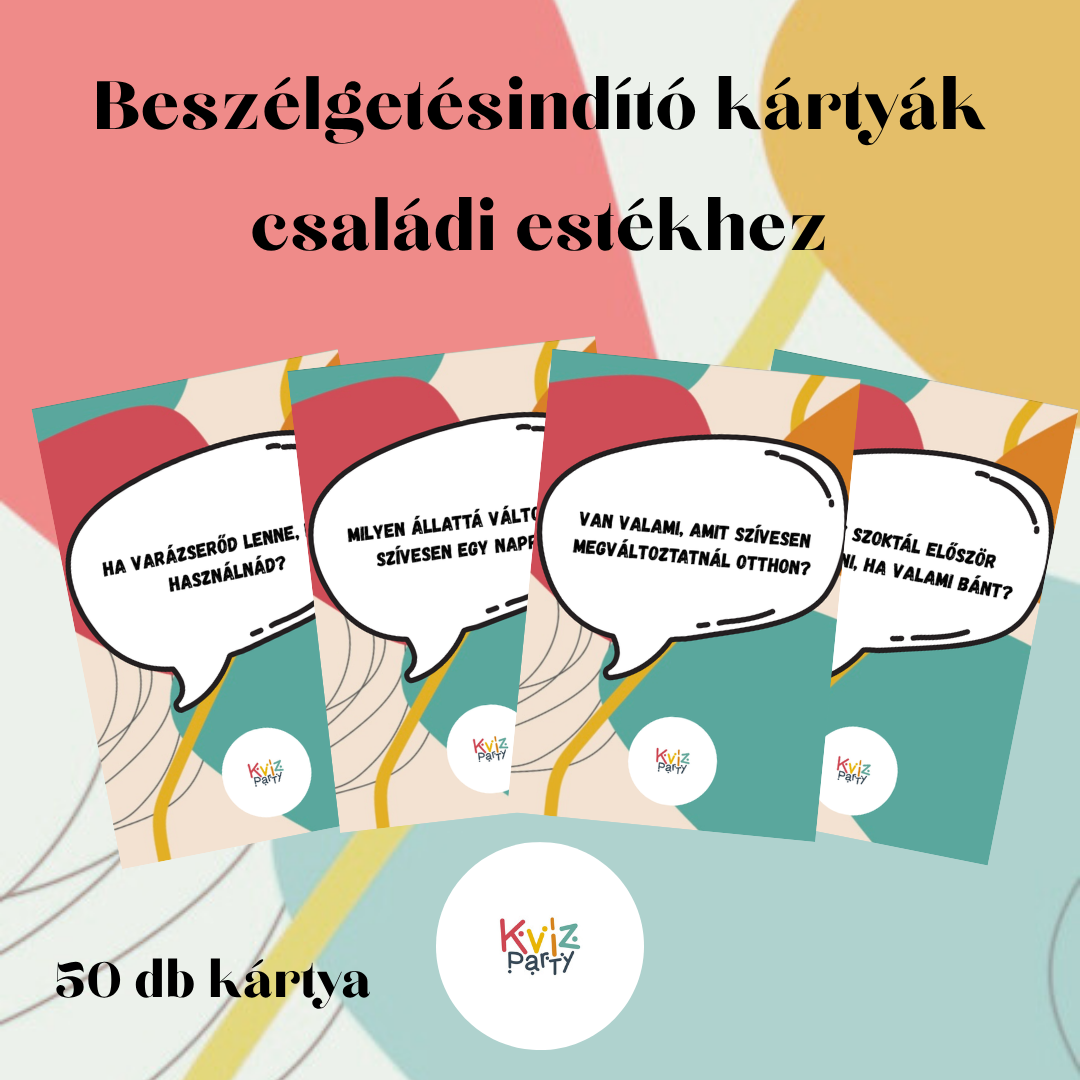 Beszélgetésindító Kártyák Családi Estékhez – 50 db - Kép 1
